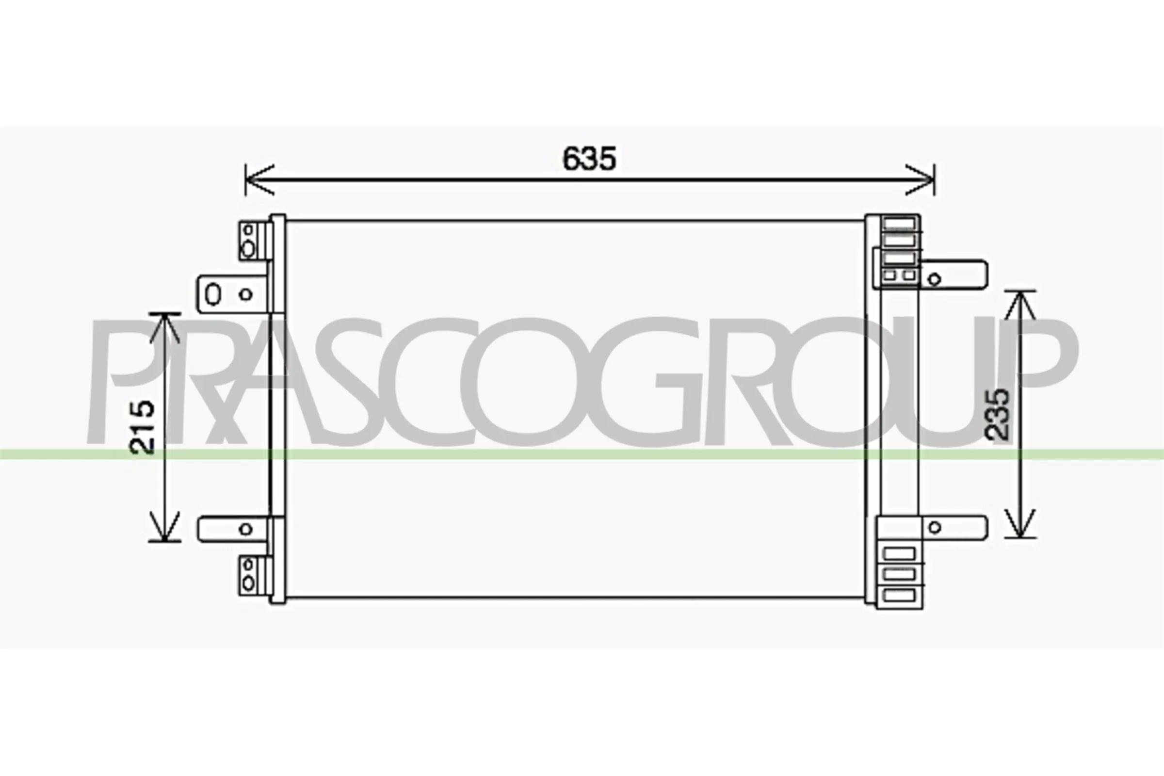 Radiador de aparelho de ar condicionado Citroen C4 SPACETOURER 3D