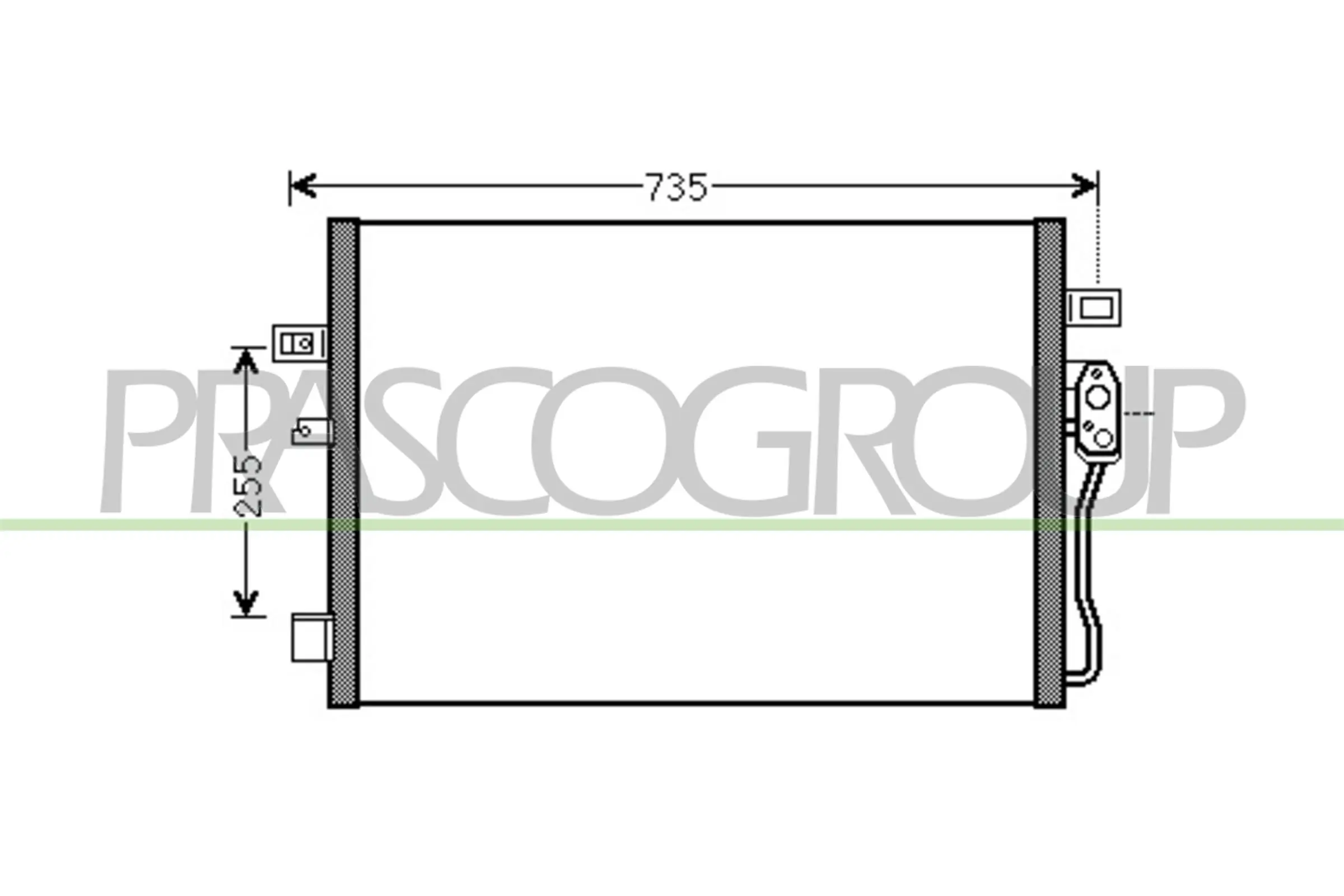  Radiador de aparelho de ar condicionado Dodge Journey SUV (2008 - 2020) 