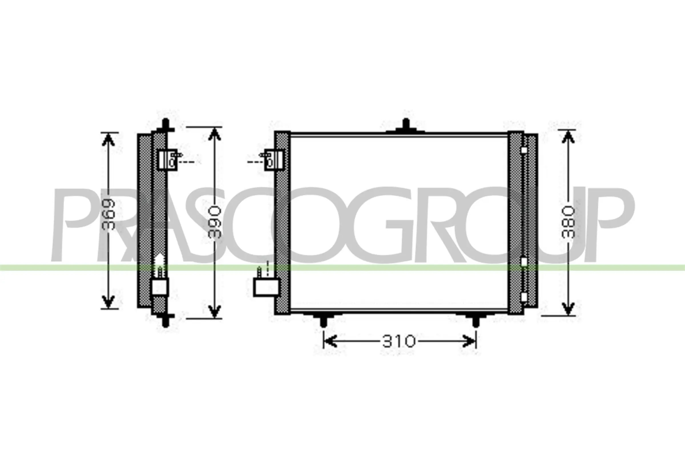 Radiador de aparelho de ar condicionado Citroen C3 I FC