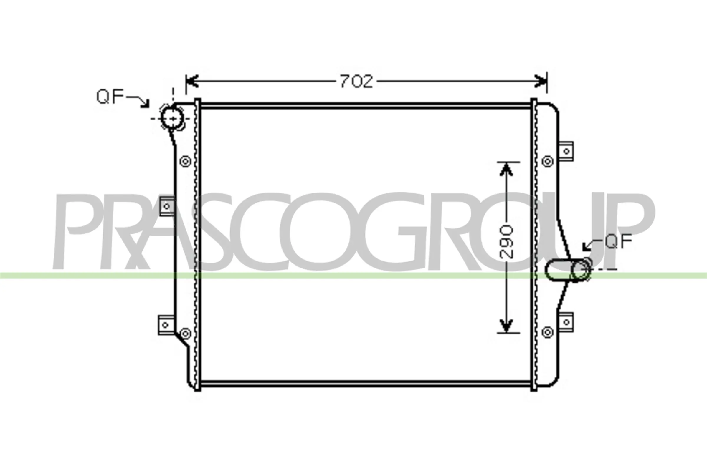 Radiador de esfriamento de motor Skoda Octavia II A5 1Z5