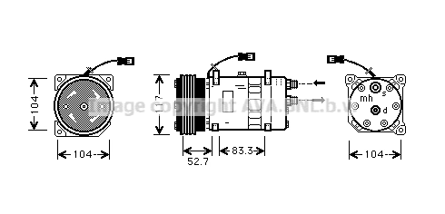 Compressor de aparelho de ar condicionado para Fiat Ducato II 230