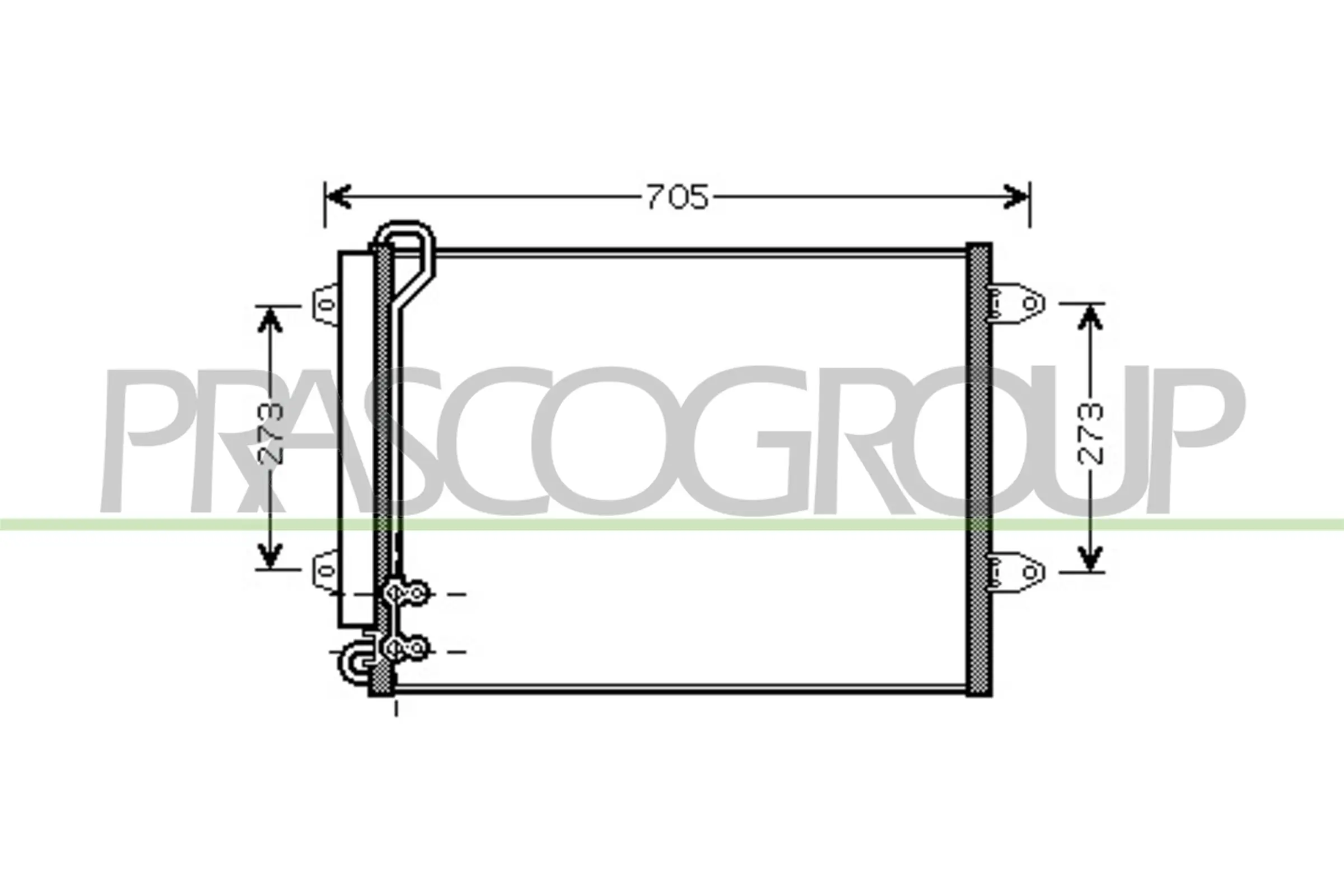 Radiador de aparelho de ar condicionado Volkswagen Passat B6 3C5