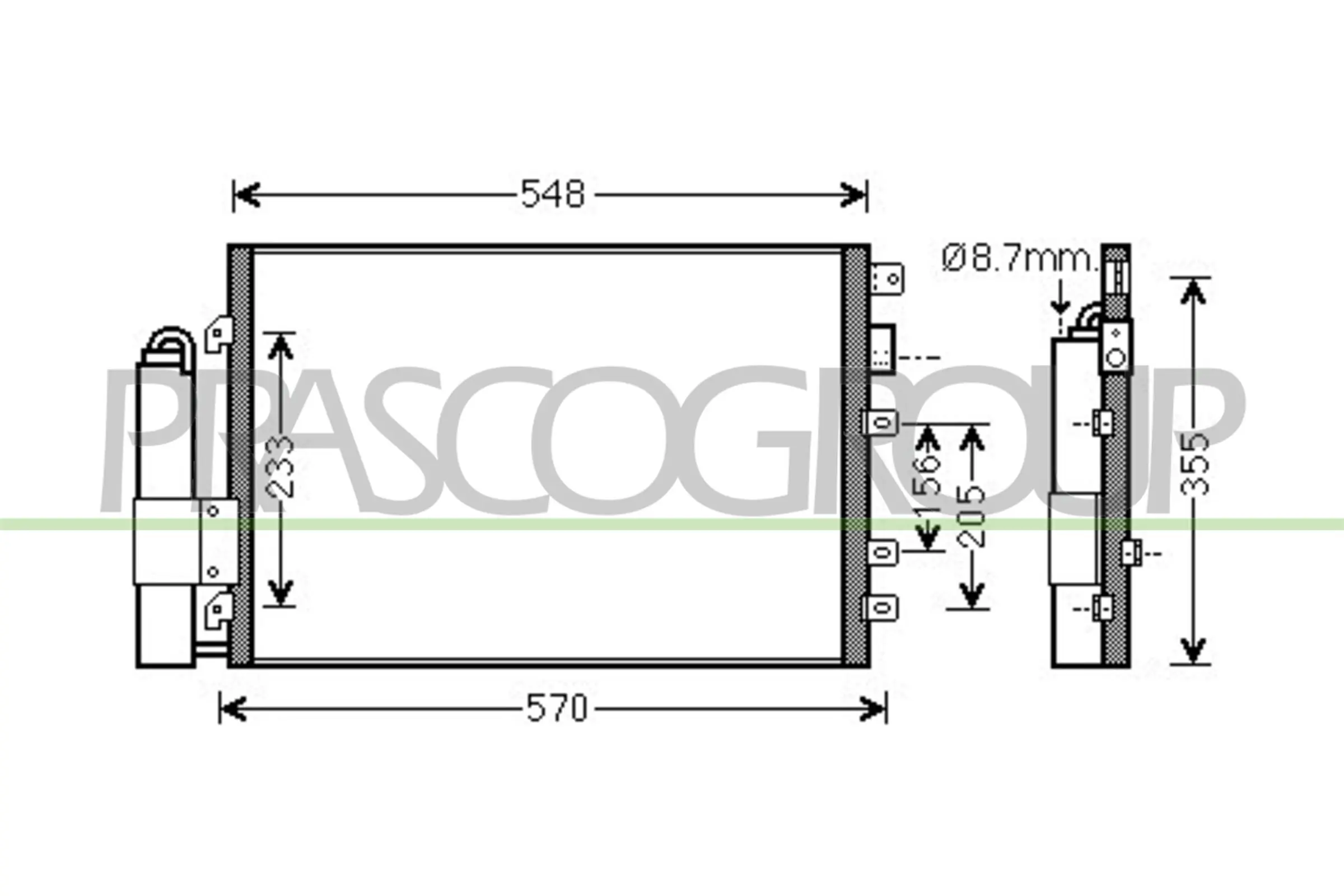Radiador de aparelho de ar condicionado Renault Clio SYMBOL LB0, LB1, LB2