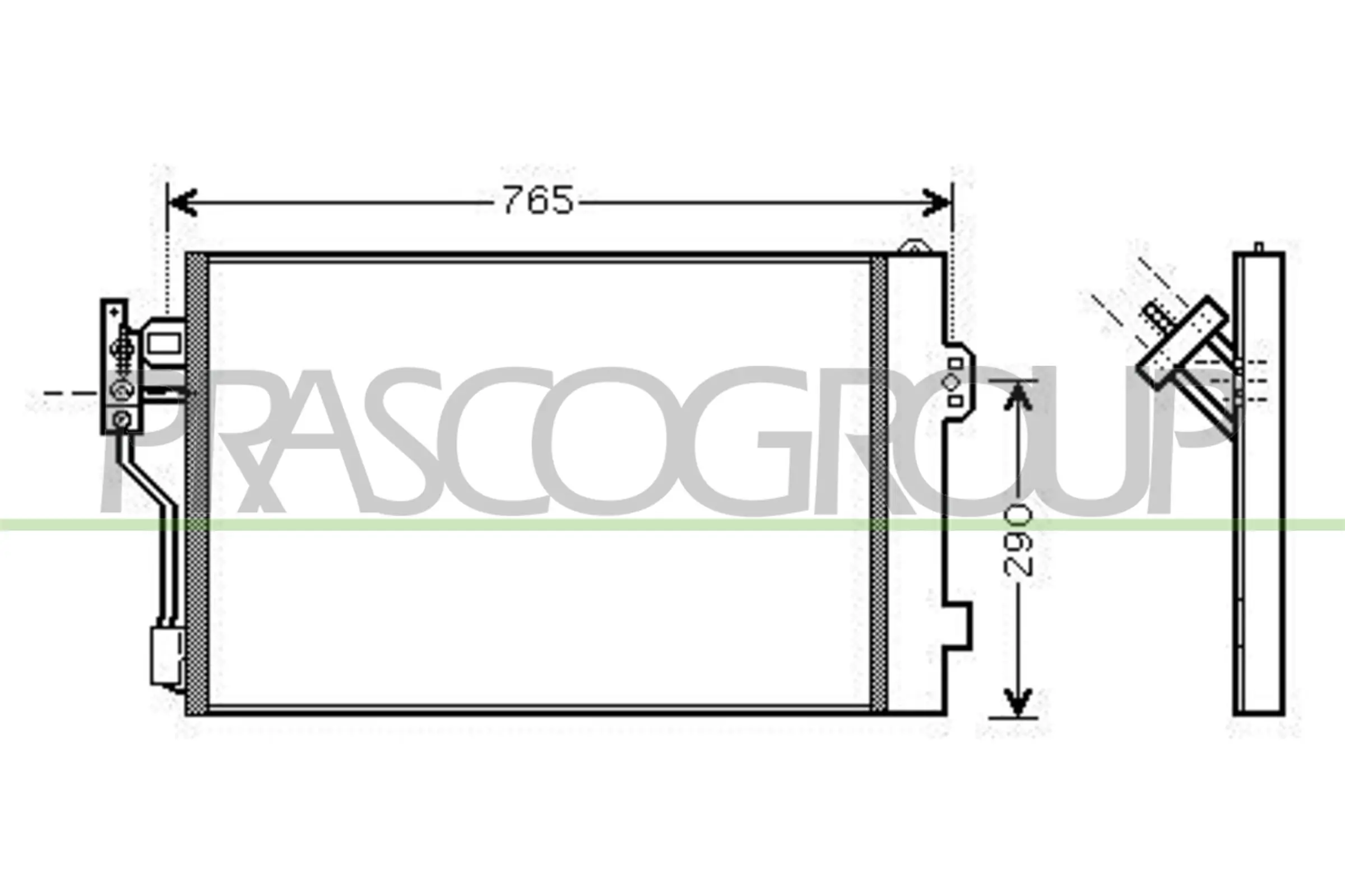 Radiador de aparelho de ar condicionado para Mercedes Vito II 639