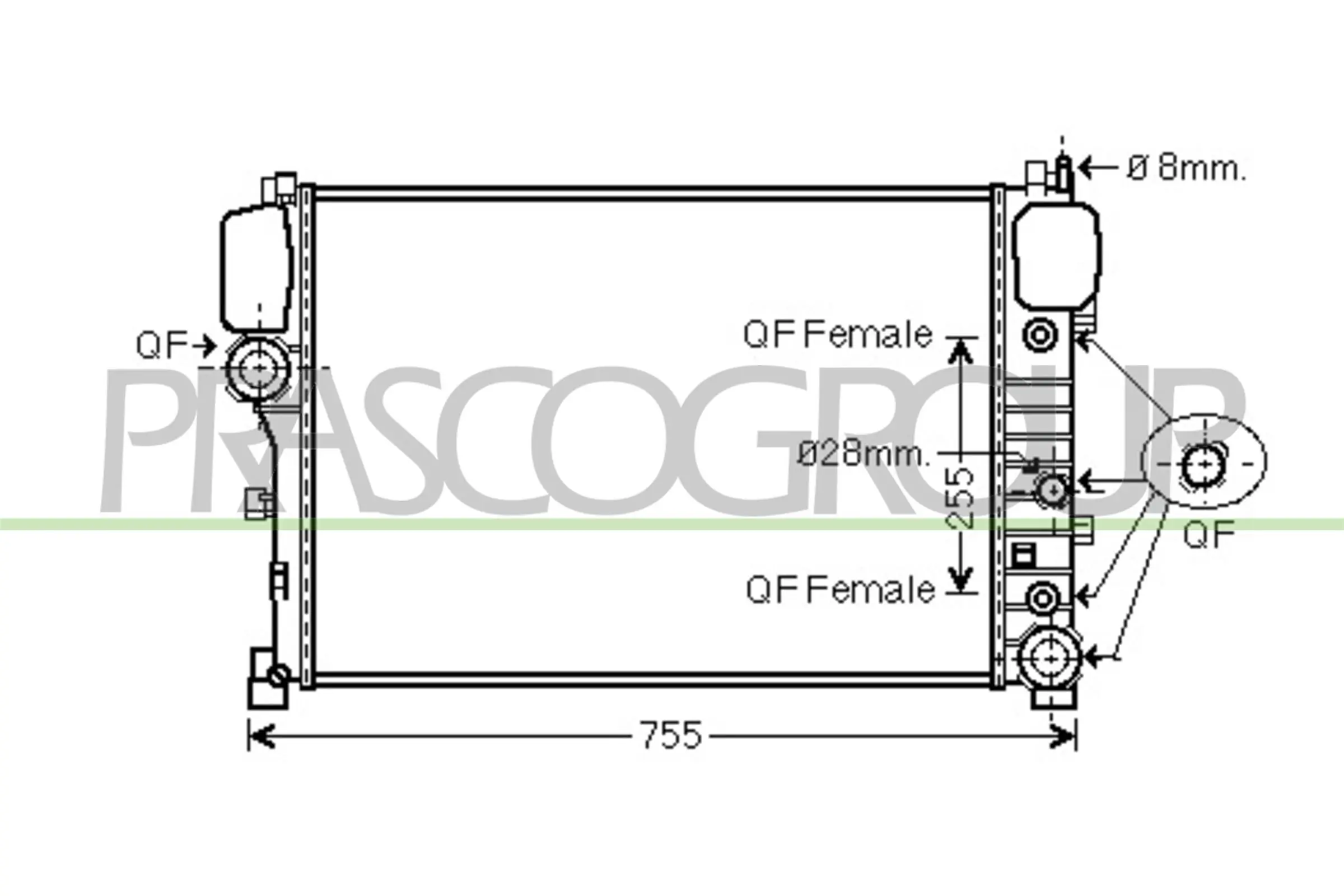 Radiador de esfriamento de motor Mercedes S  C216