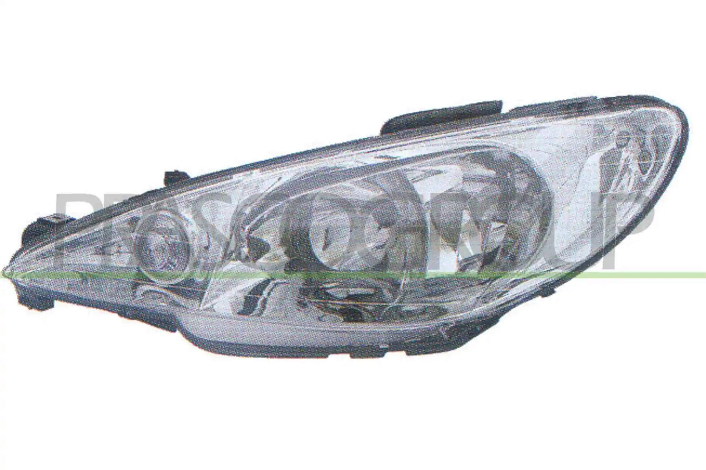 Luz direita para Peugeot 206 SW 2E, K