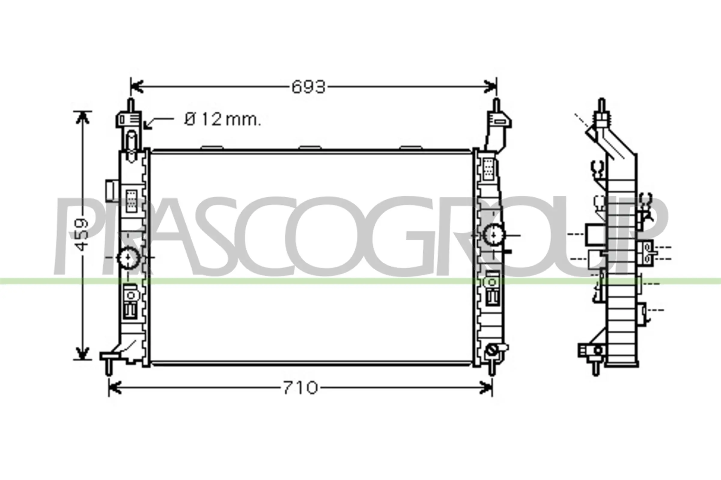 Radiador de esfriamento de motor Opel Meriva A 