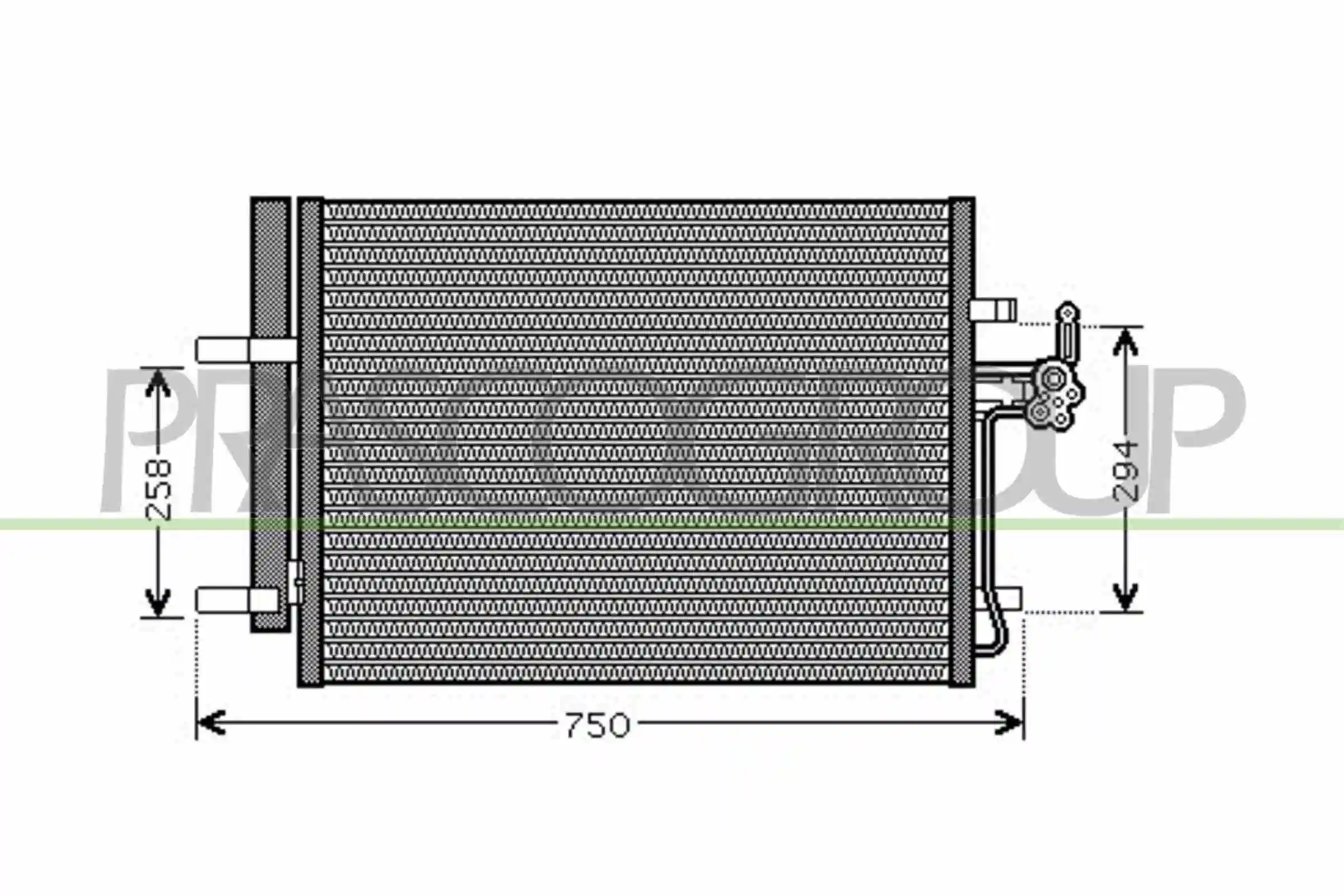 Radiador de aparelho de ar condicionado Volvo V40  525, 526