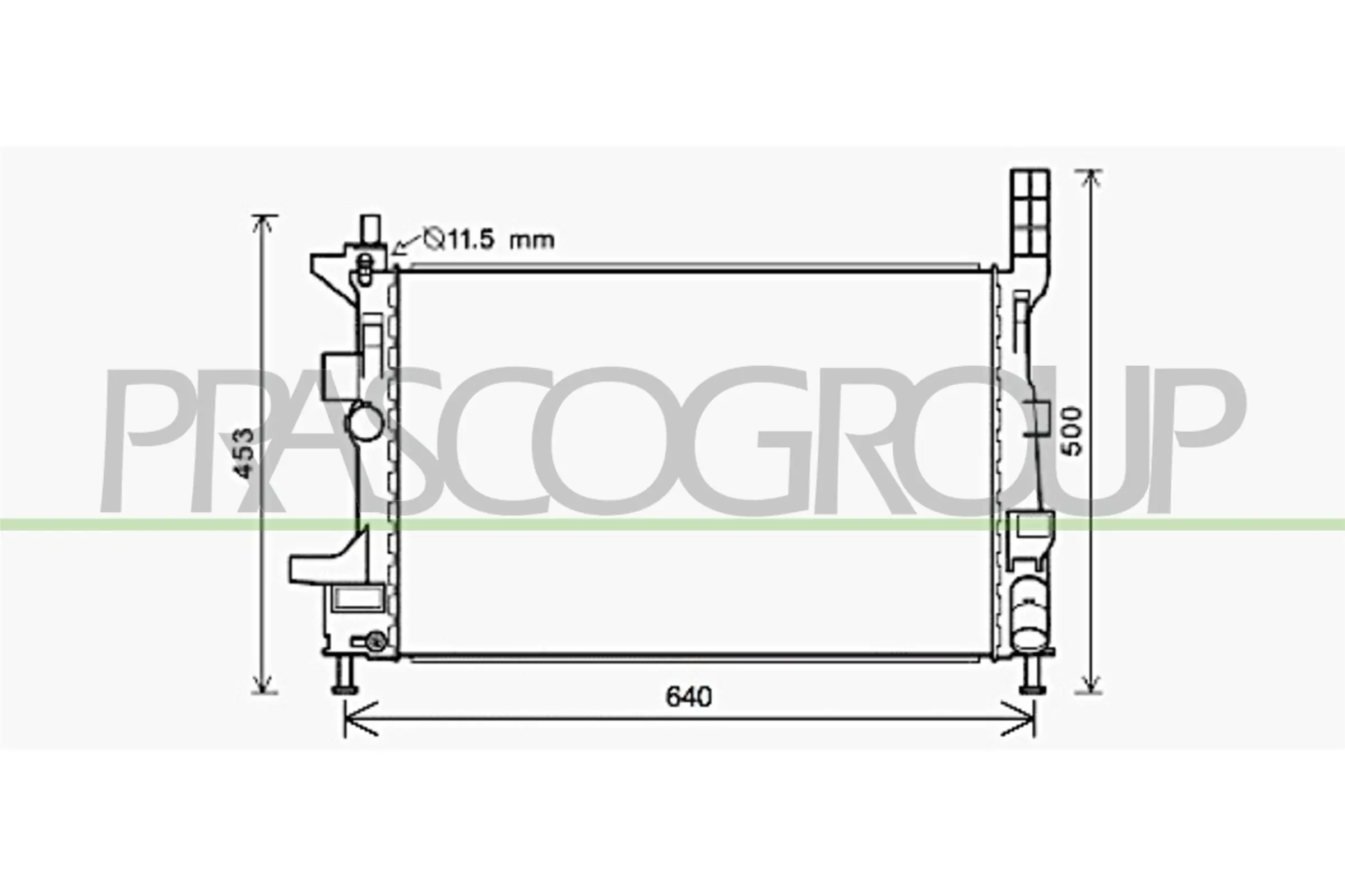 Radiador de esfriamento de motor Ford Kuga II CBS