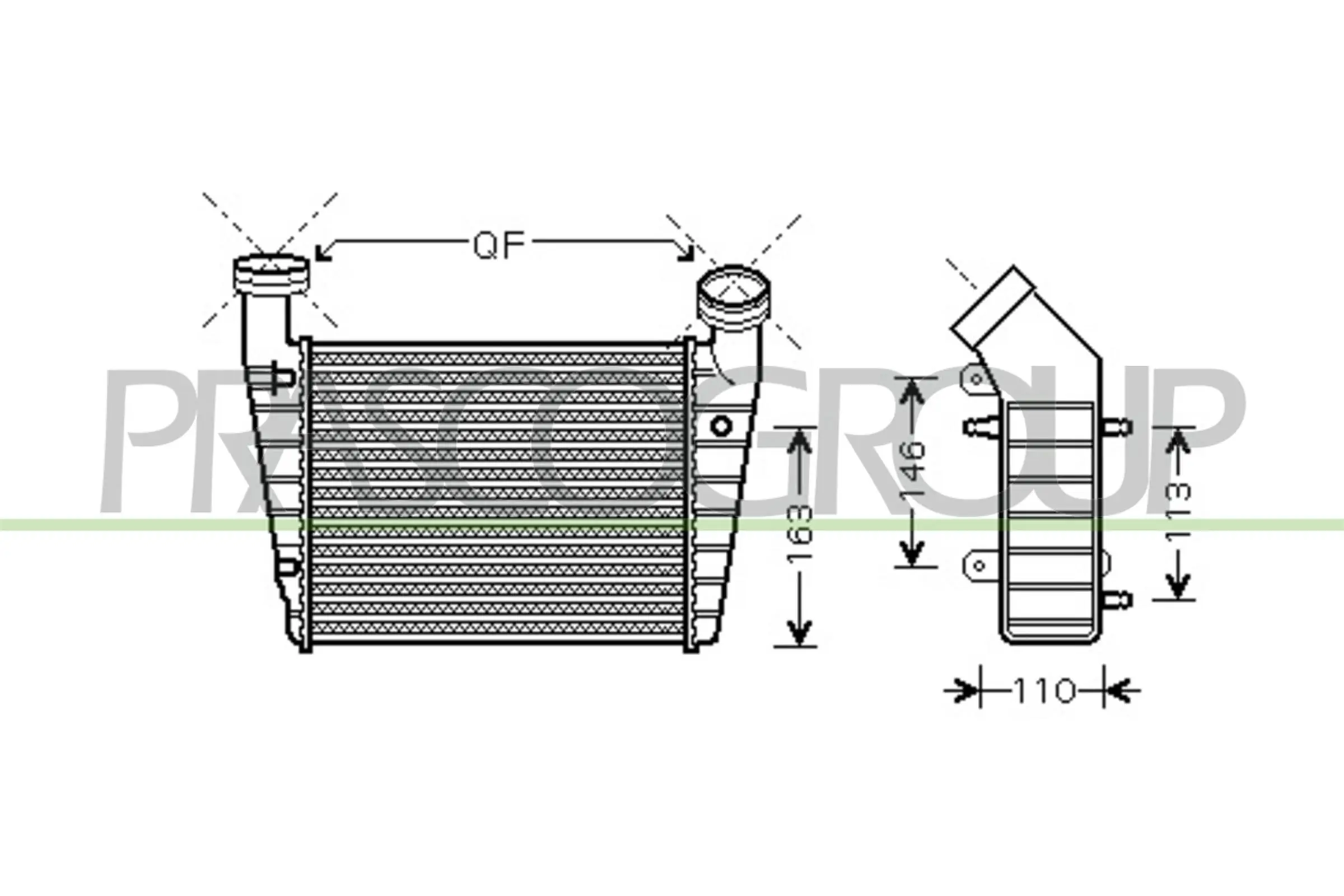 Radiador de intercooler Skoda SuperB I 3U4