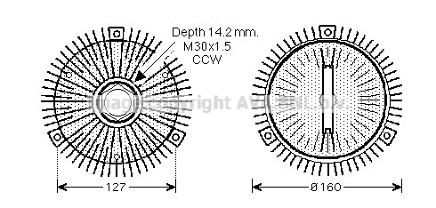 Compre Acoplamento viscoso de ventilador de esfriamento Mercedes E 