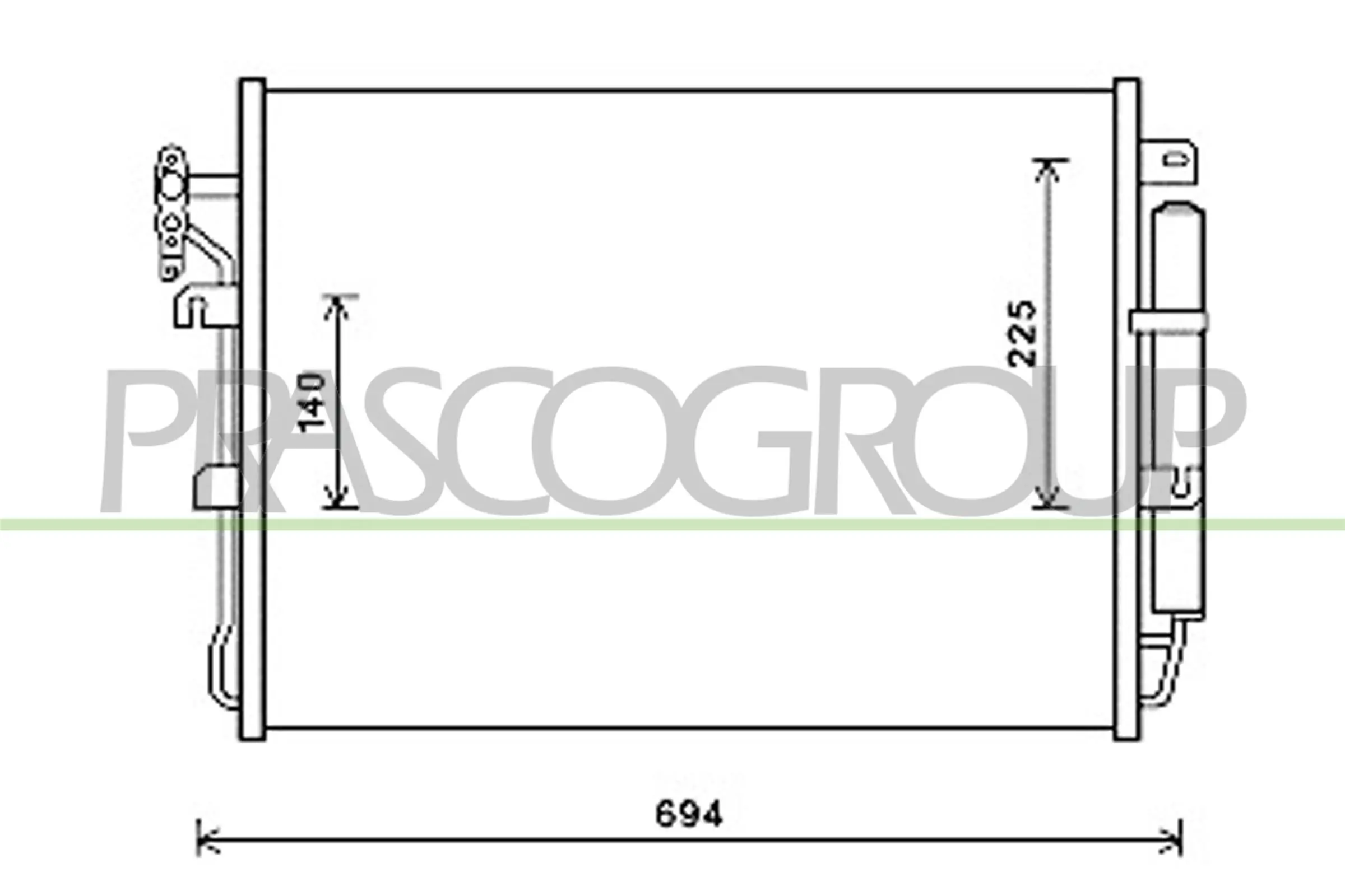 Radiador de aparelho de ar condicionado Land Rover Range Rover SPORT I L320