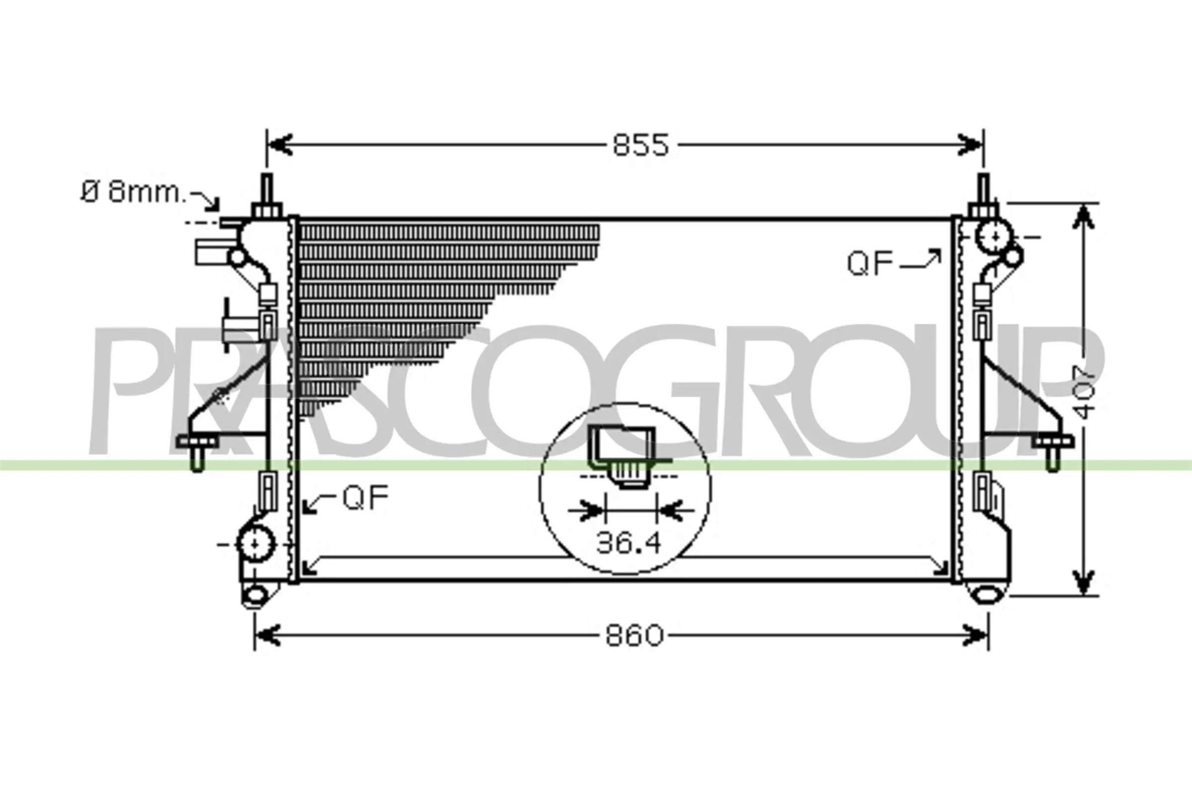 1691074780 General Motors Radiador de esfriamento de motor
