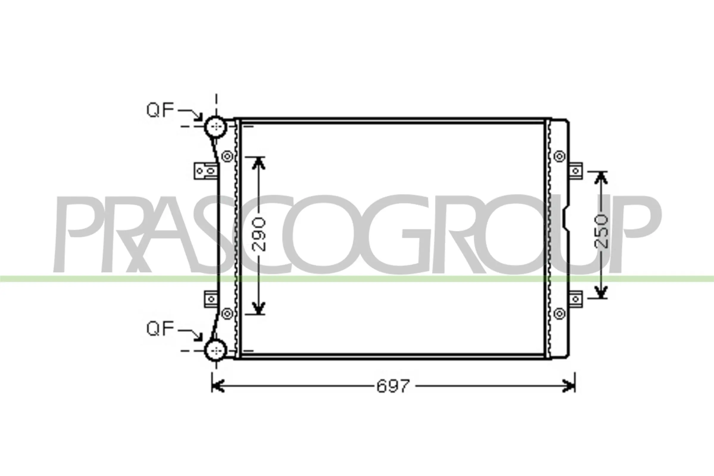 Radiador de esfriamento de motor Ford Galaxy I VY WGR