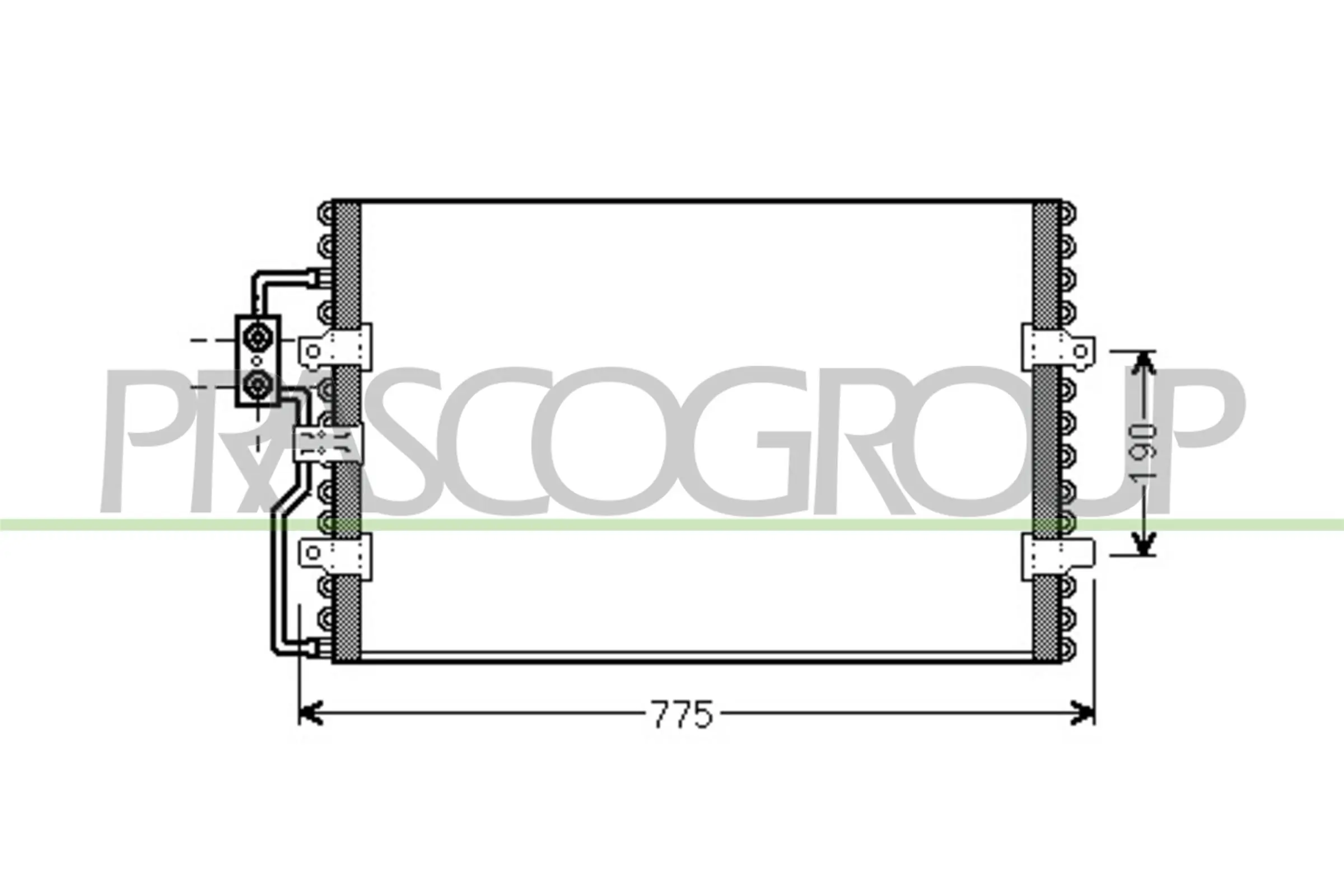 Radiador de aparelho de ar condicionado Citroen Jumpy I BS, BT, BY, BZ