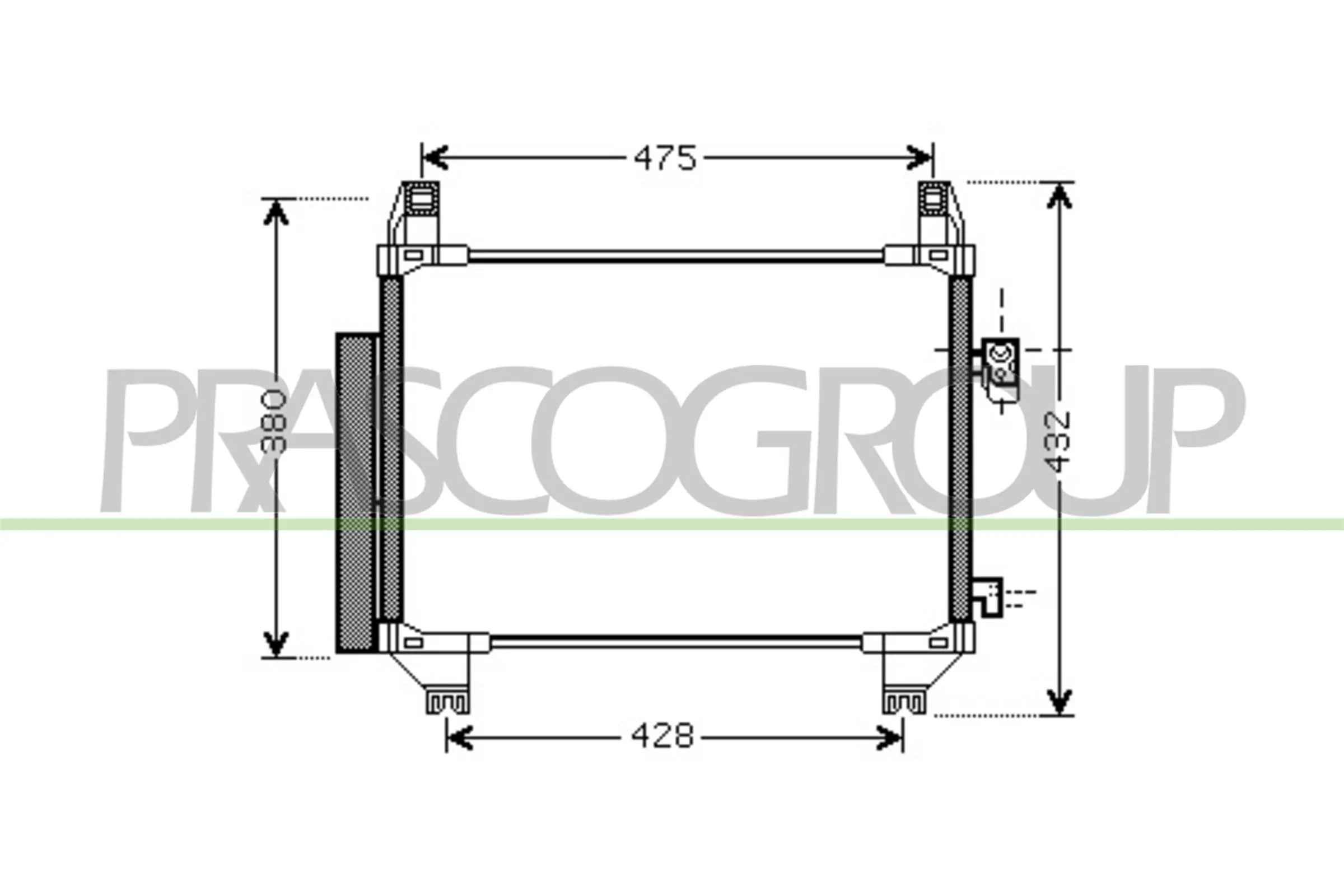 Radiador de aparelho de ar condicionado Toyota Yaris  P13