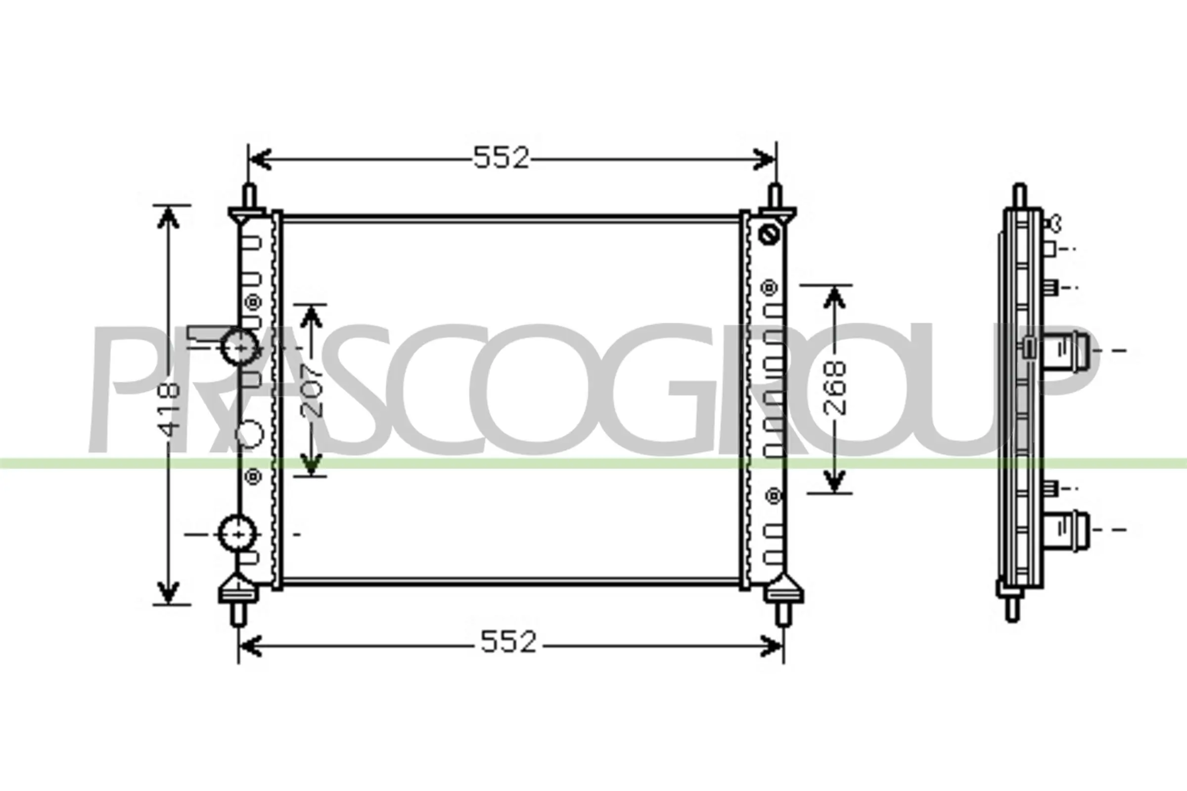 1043088 Frig AIR Radiador de esfriamento de motor