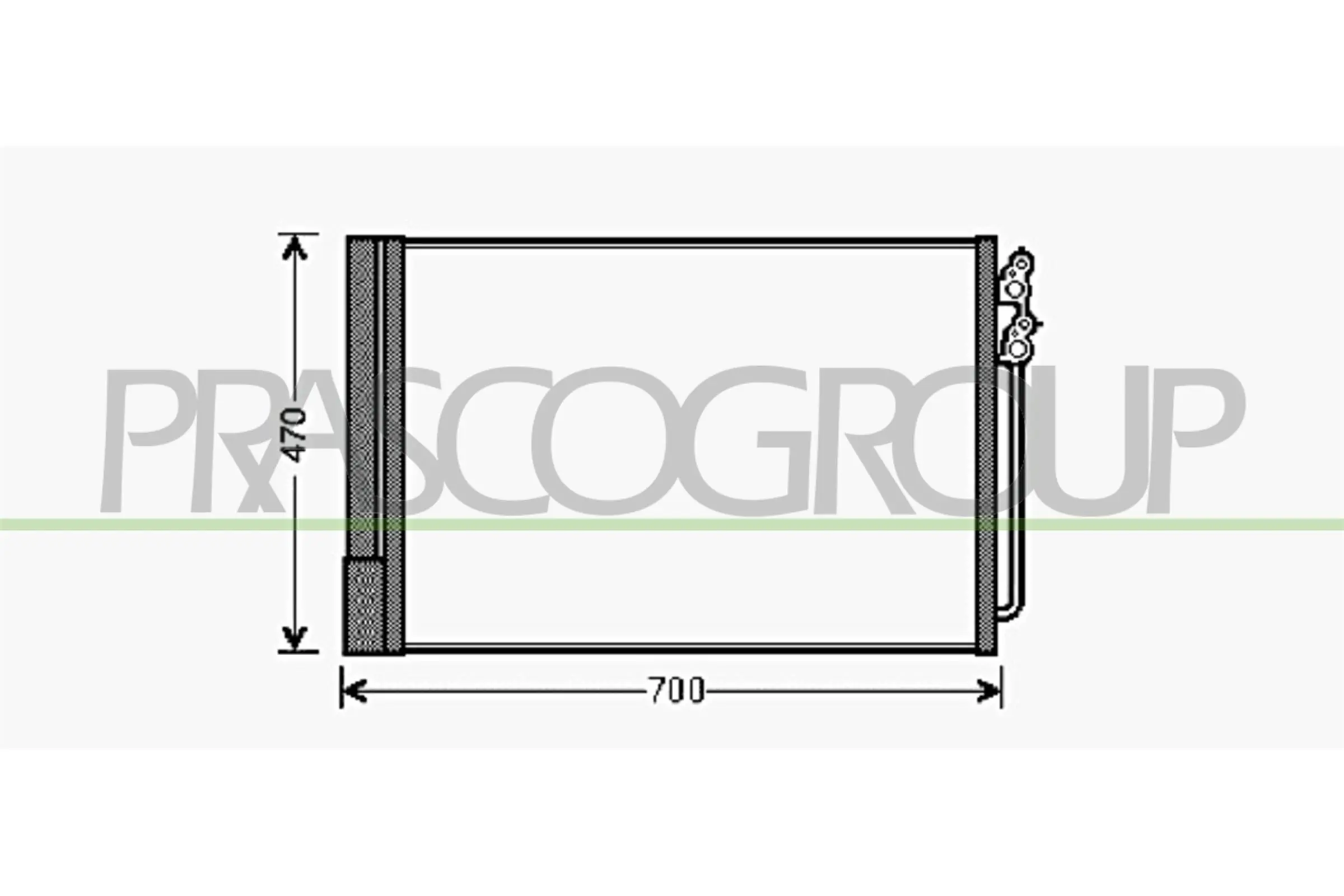 Radiador de aparelho de ar condicionado BMW 7  F01, F02, F03, F04