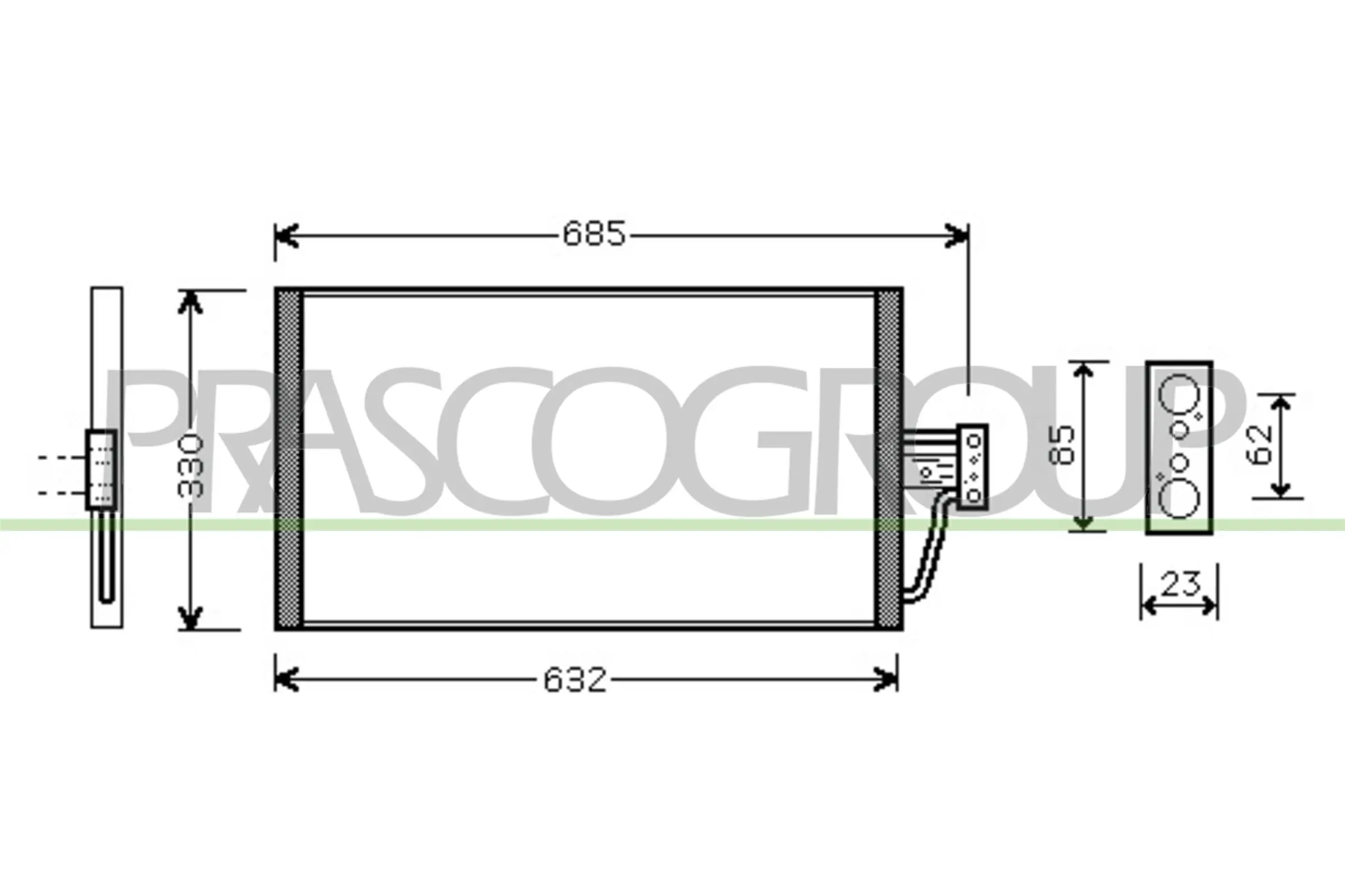  Radiador de aparelho de ar condicionado BMW 7 sedan (E38) (1994 - 2001) 