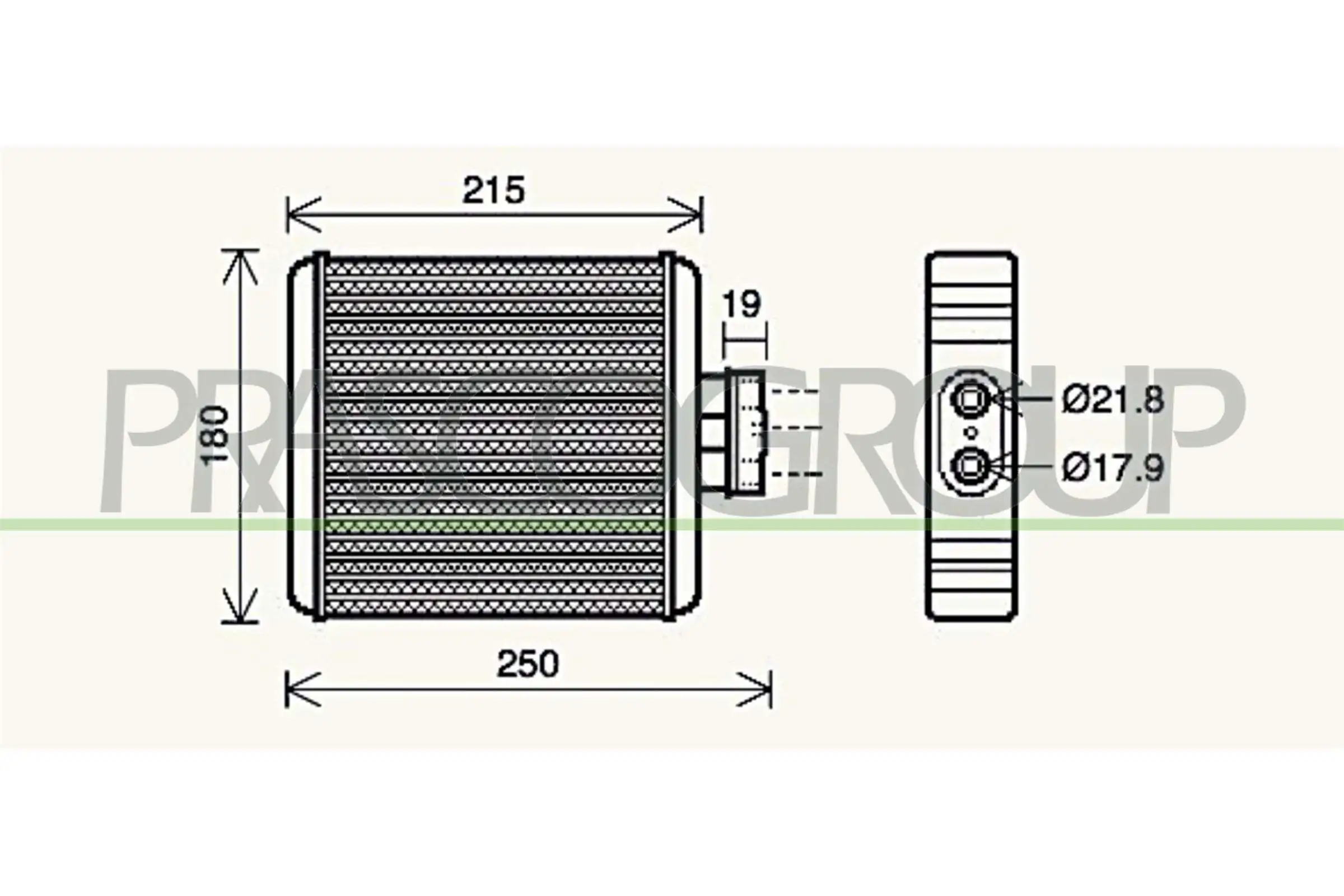 Radiador de forno (de aquecedor) 669557 ERA Benelux