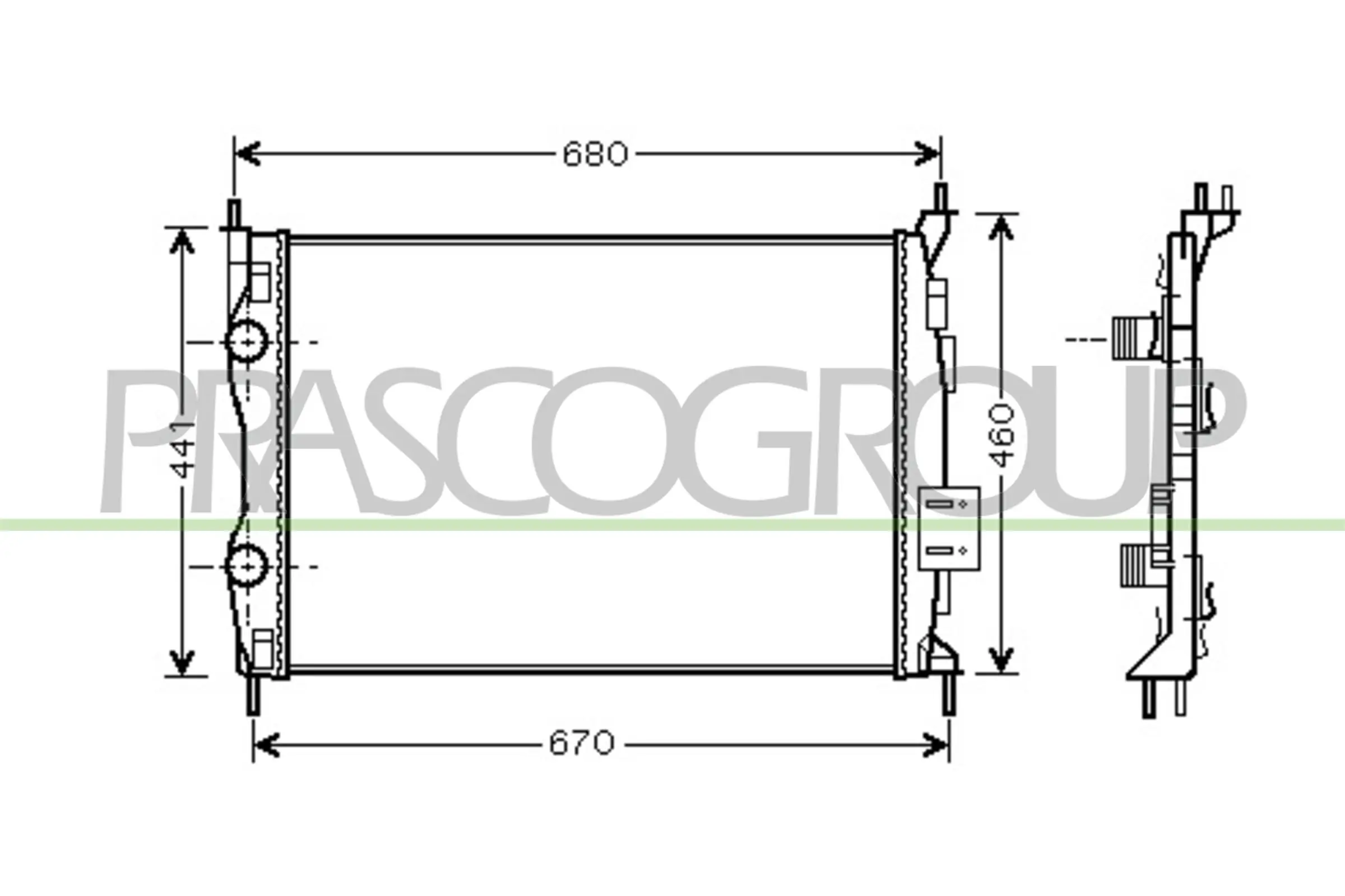 Radiador de esfriamento de motor para Nissan Qashqai I J10
