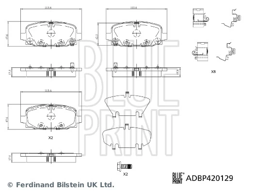 Sapatas do freio traseiras de disco Jeep Compass  MP
