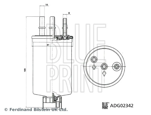 Filtro de combustível Blue Print ADG02342 preço, a partir de 23,43 USD