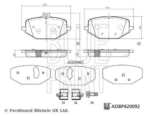 Sapatas do freio traseiras de disco para Mercedes ML/GLE  W167