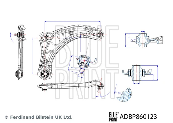 Compre 545005FA1C Nissan/Infiniti Braço oscilante inferior direito de suspensão dianteira