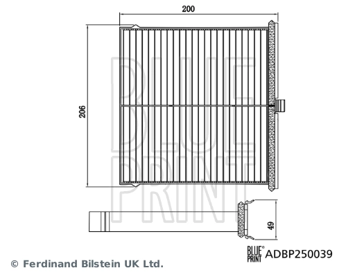 Filtro de salão Blue Print ADBP250039 preço, a partir de 14,07 USD