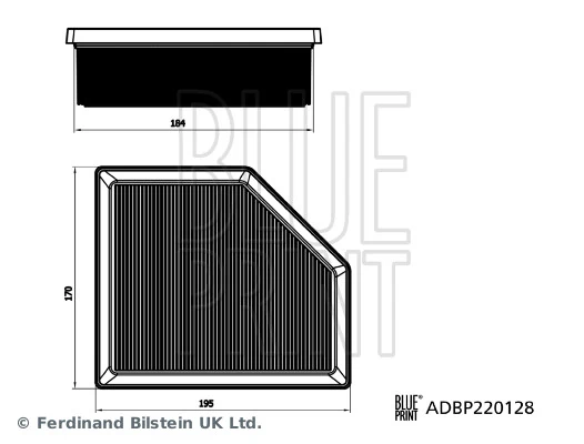 Filtro de ar Blue Print ADBP220128 preço, a partir de 13,34 USD