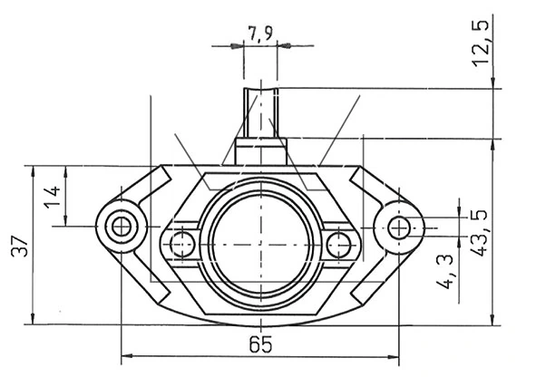 Relê-regulador do gerador (relê de carregamento) Ford Fiesta Mk1 GBFT