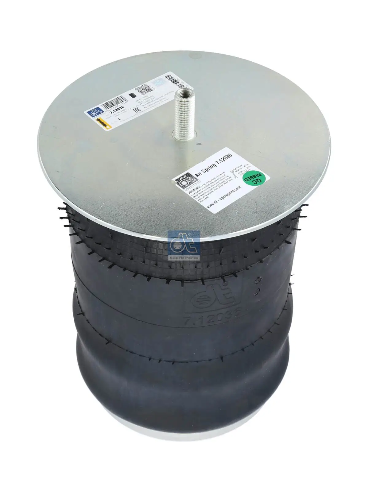 Coxim pneumático (suspensão de lâminas pneumática) do eixo MAN 81436010150
