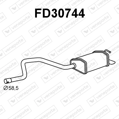  Silenciador, parte traseira Ford Mondeo III sedan (B4Y) (2000 - 2007) III