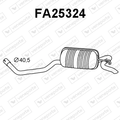 Silenciador, parte traseira Fiat Punto I 176 ao melhor preço