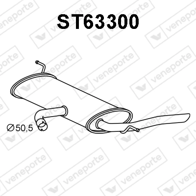 Silenciador, parte traseira para Seat Leon 1P1