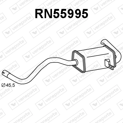 Silenciador, parte traseira para Renault Scenic JZ0, JZ1
