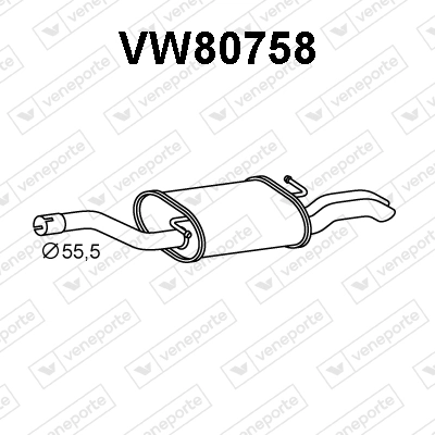 Compre Silenciador, parte traseira Volkswagen Passat 