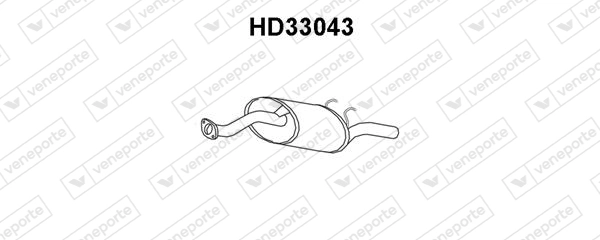 Silenciador, parte traseira Honda Civic VI EJ9, EK3/4
