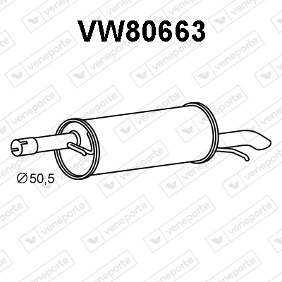 Silenciador, parte traseira Volkswagen Passat B5 sedan (3B3) (2000 - 2005) B5