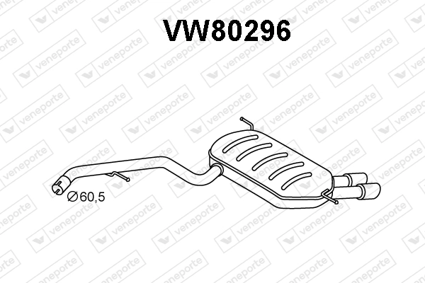 Silenciador, parte traseira para Volkswagen Tiguan 5N1, 5N2