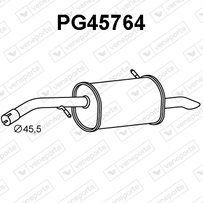 Silenciador, parte traseira Peugeot 208  CA, CC ao melhor preço
