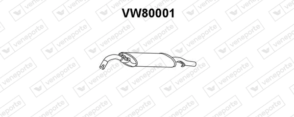  Silenciador, parte traseira Volkswagen Jetta II sedan (19E, 1G2, 165, 167) (1983 - 1992) II