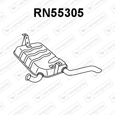 Silenciador, parte traseira Renault Laguna II BG0, BG1