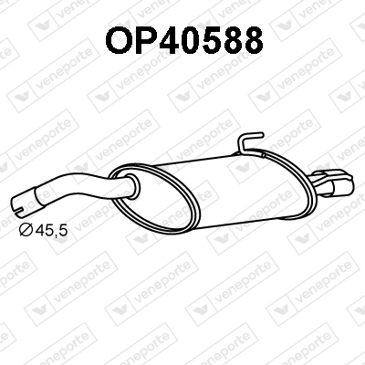  Silenciador, parte traseira Opel Vectra C sedan (2002 - 2008) C