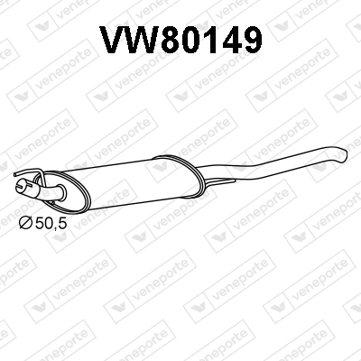 Silenciador, parte traseira para Volkswagen Vento  1H2