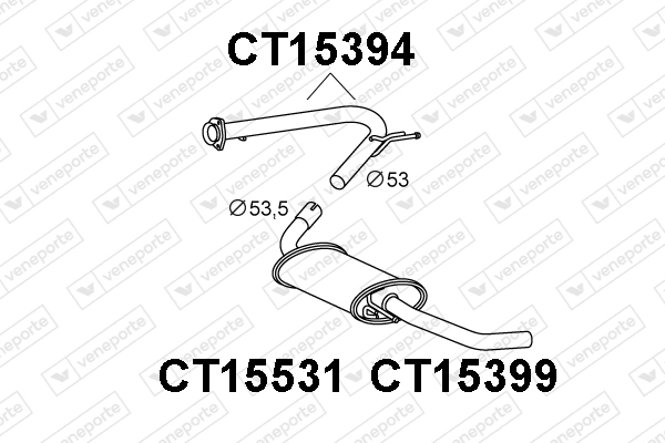 Silenciador, parte traseira Asmet 09077 preço, a partir de 106,54 USD