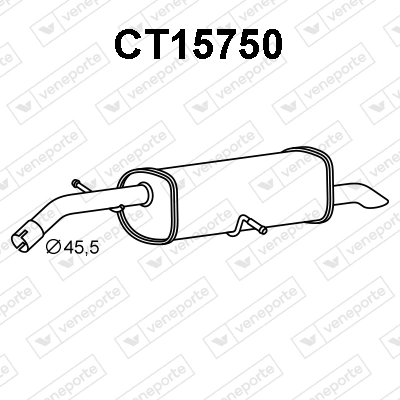 Silenciador, parte traseira para Peugeot 3008 0U