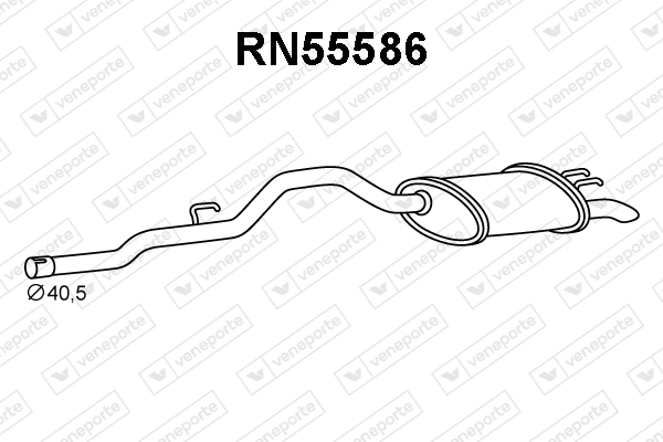 Silenciador, parte traseira para Renault Twingo C06