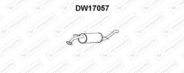 Silenciador, parte traseira para Chevrolet Aveo II T250, T255
